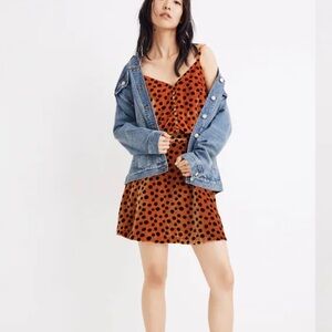 Madewell Velvet Circle Mini Skirt in Leopard Dot 8